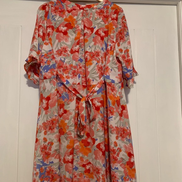 Marybelle Retro Floral Tieback Dress Sz 0x - Picture 4 of 13